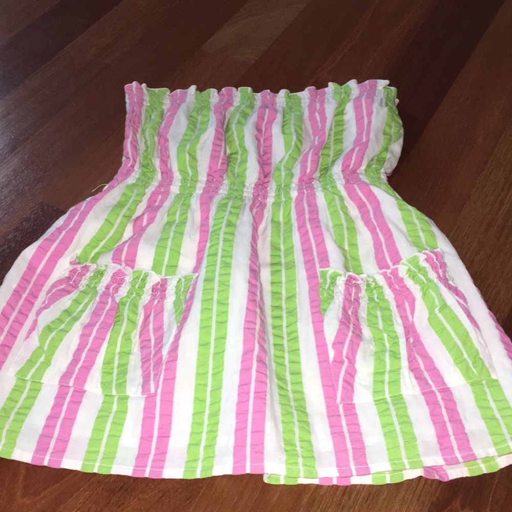 LILY PULITZER WOMENS SMALL STRAPLESS TOP
